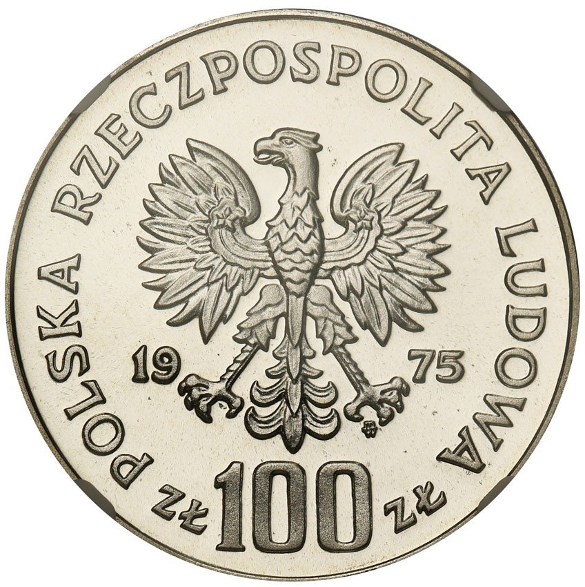 PRL. 100 złotych 1975 Modrzejewska NGC PF69 ULTRA CAMEO (2 MAX)